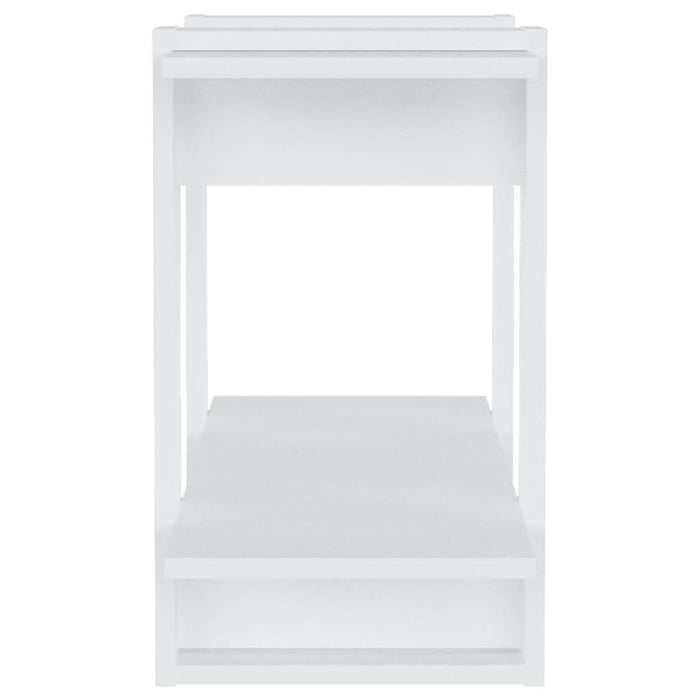 Bibliotecă/Separator cameră, alb extralucios, 80x30x51 cm - WALTI WALTI