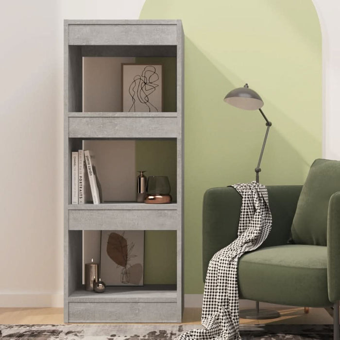 Bibliotecă/Separator cameră, gri beton, 40x30x103 cm, PAL - WALTI WALTI
