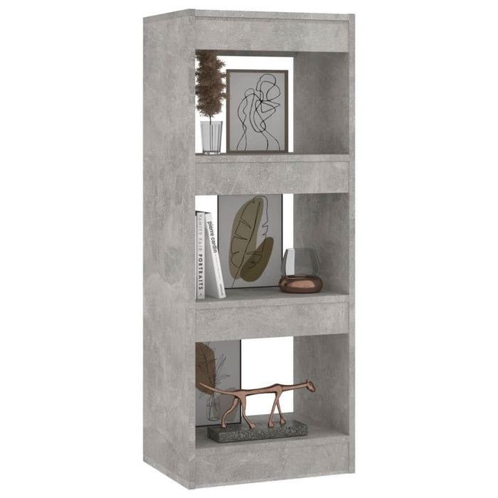 Bibliotecă/Separator cameră, gri beton, 40x30x103 cm, PAL - WALTI WALTI
