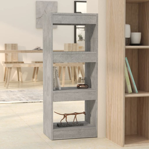 Bibliotecă/Separator cameră, gri beton, 40x30x103 cm, PAL - WALTI WALTI