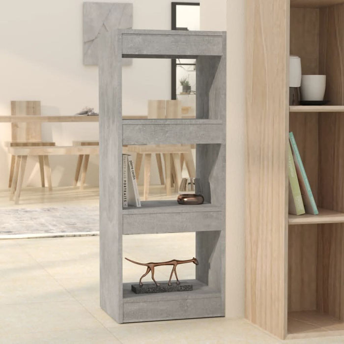 Bibliotecă/Separator cameră, gri beton, 40x30x103 cm, PAL - WALTI WALTI