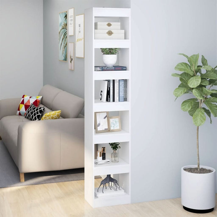 Bibliotecă/Separator cameră, alb, 40x30x198 cm - WALTI WALTI