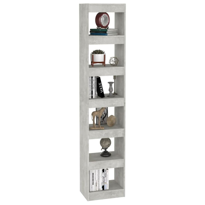 Bibliotecă/Separator cameră, gri beton, 40x30x198 cm - WALTI WALTI