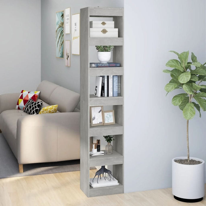 Bibliotecă/Separator cameră, gri beton, 40x30x198 cm - WALTI WALTI