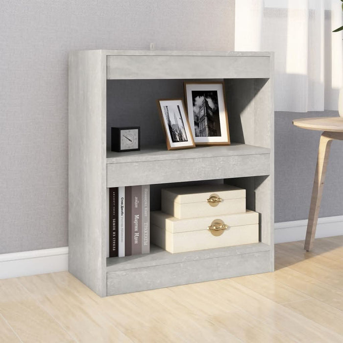 Bibliotecă/Separator cameră, gri beton, 60x30x72 cm - WALTI WALTI