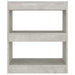 Bibliotecă/Separator cameră, gri beton, 60x30x72 cm - WALTI WALTI
