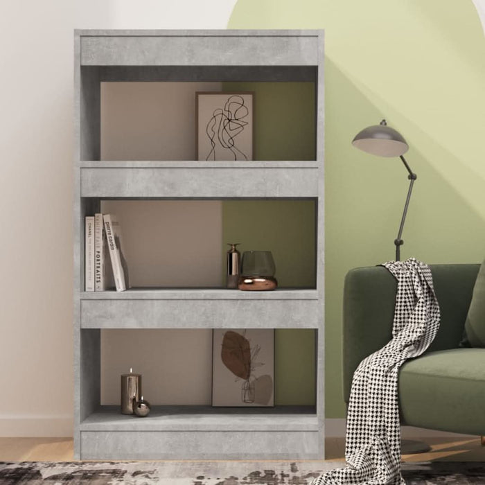 Bibliotecă/Separator cameră, gri beton, 60x30x103 cm, PAL - WALTI WALTI