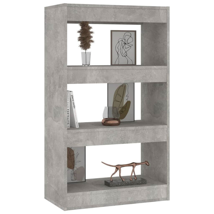 Bibliotecă/Separator cameră, gri beton, 60x30x103 cm, PAL - WALTI WALTI