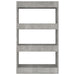 Bibliotecă/Separator cameră, gri beton, 60x30x103 cm, PAL - WALTI WALTI