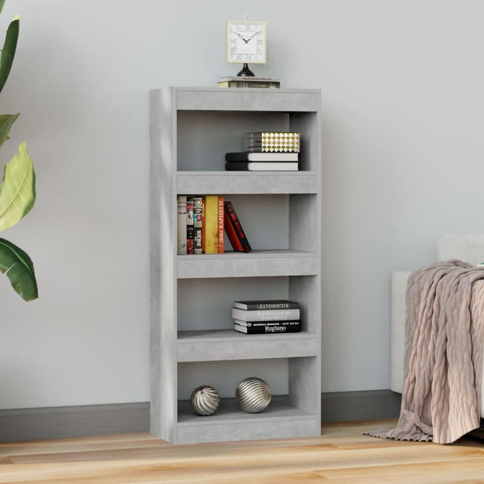 Bibliotecă/Separator gri beton 60x30x135cm lemn prelucrat - WALTI WALTI
