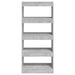 Bibliotecă/Separator gri beton 60x30x135cm lemn prelucrat - WALTI WALTI