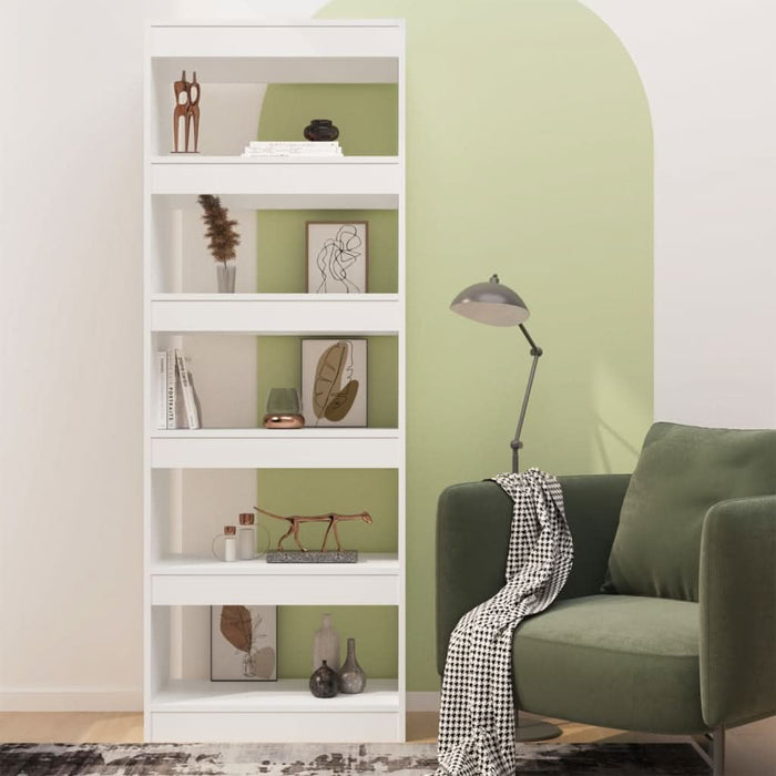Bibliotecă/Separator cameră, alb, 60x30x166 cm, PAL - WALTI WALTI