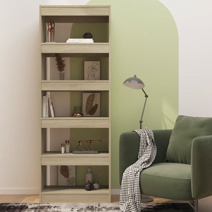Bibliotecă/Separator cameră, stejar sonoma, 60x30x166 cm, PAL - WALTI WALTI