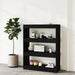 Bibliotecă/Separator cameră, negru, 80x30x103 cm, lemn compozit - WALTI WALTI