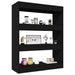 Bibliotecă/Separator cameră, negru, 80x30x103 cm, lemn compozit - WALTI WALTI