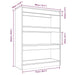Bibliotecă/Separator cameră, negru, 80x30x103 cm, lemn compozit - WALTI WALTI