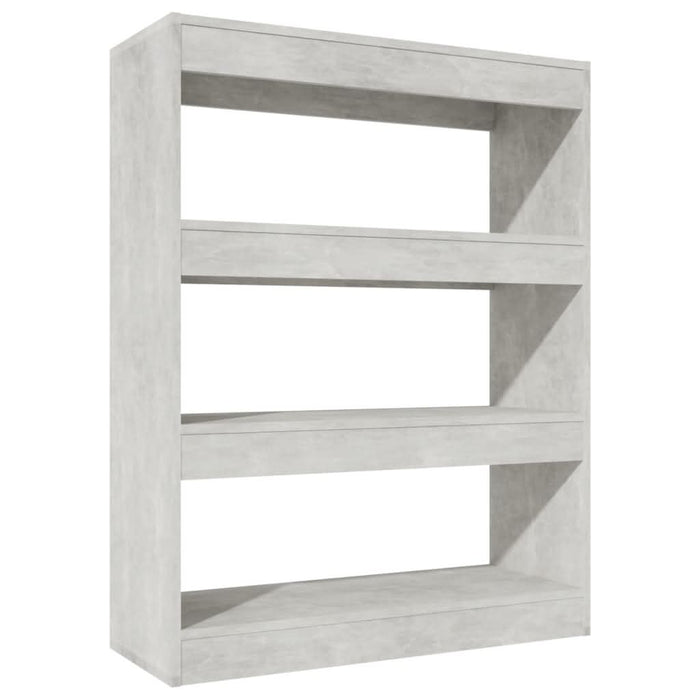 Bibliotecă/Separator cameră gri beton 80x30x103cm lemn compozit - WALTI WALTI