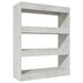Bibliotecă/Separator cameră gri beton 80x30x103cm lemn compozit - WALTI WALTI