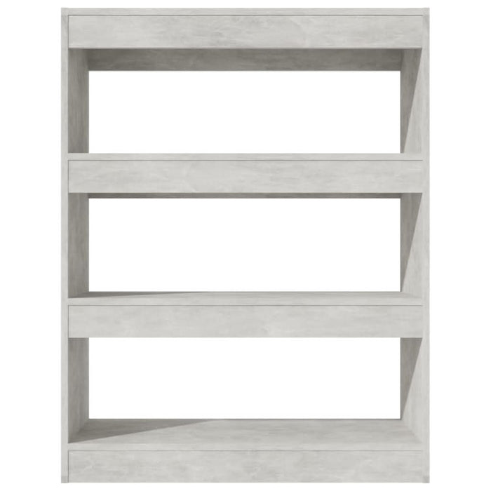 Bibliotecă/Separator cameră gri beton 80x30x103cm lemn compozit - WALTI WALTI