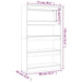 Bibliotecă/Separator cameră, negru, 80x30x135 cm, PAL - WALTI WALTI