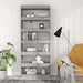 Bibliotecă/Separator cameră, gri beton, 80x30x198 cm, PAL - WALTI WALTI