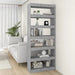 Bibliotecă/Separator cameră, gri beton, 80x30x198 cm, PAL - WALTI WALTI