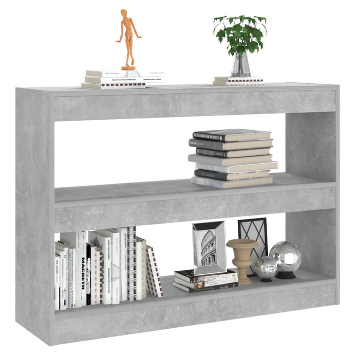 Bibliotecă/Separator cameră, gri beton, 100x30x72 cm - WALTI WALTI