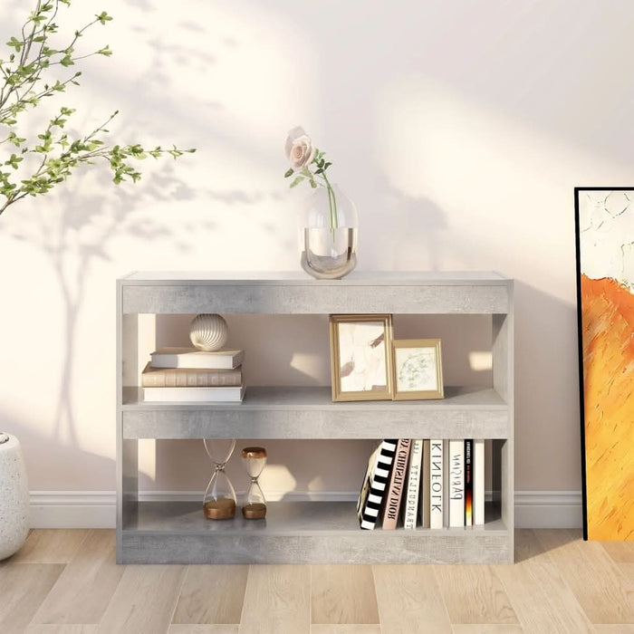 Bibliotecă/Separator cameră, gri beton, 100x30x72 cm - WALTI WALTI
