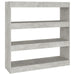 Bibliotecă/Separator cameră, gri beton, 100x30x103 cm - WALTI WALTI