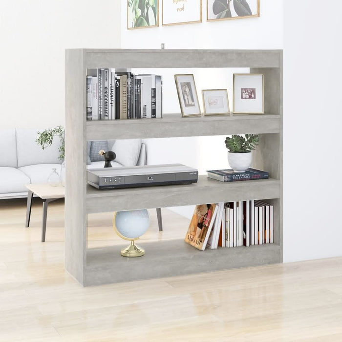 Bibliotecă/Separator cameră, gri beton, 100x30x103 cm - WALTI WALTI