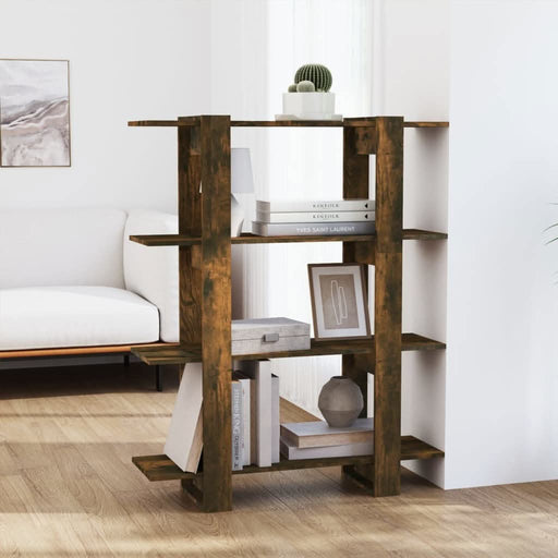 Bibliotecă/Separator cameră, stejar fumuriu, 100x30x123,5 cm - WALTI WALTI
