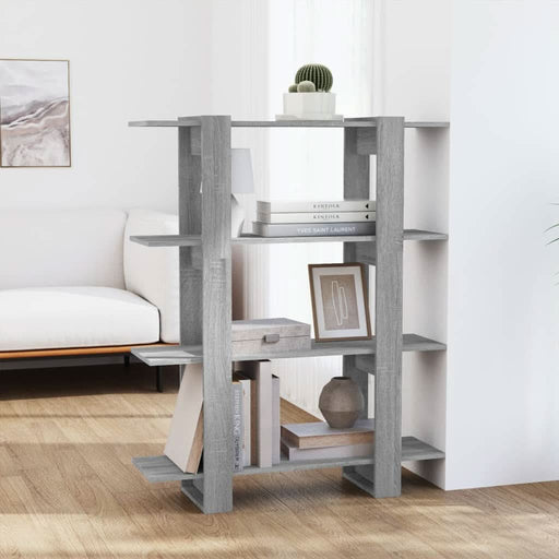 Bibliotecă/Separator cameră, gri sonoma, 100x30x123,5 cm - WALTI WALTI