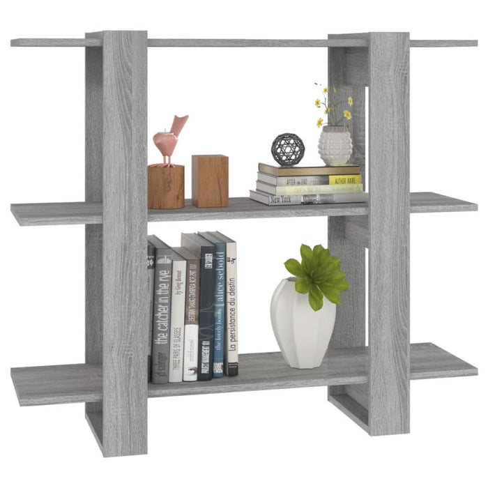 Bibliotecă/Separator cameră, gri sonoma, 100x30x87 cm - WALTI WALTI