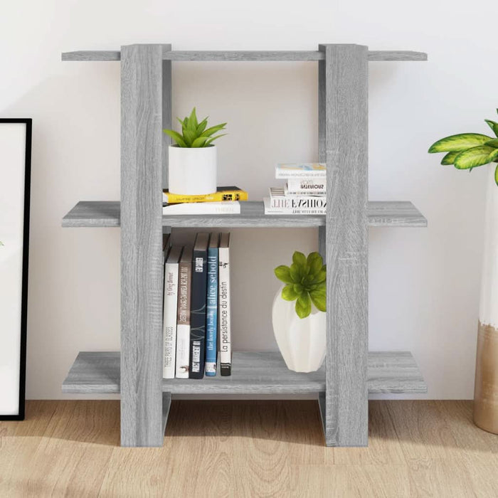 Bibliotecă/Separator cameră, gri sonoma, 80x30x87 cm - WALTI WALTI