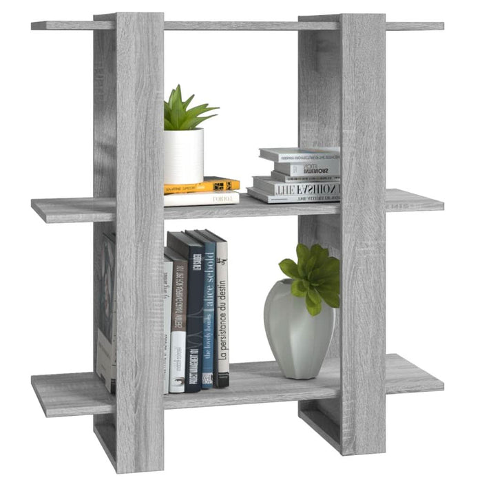 Bibliotecă/Separator cameră, gri sonoma, 80x30x87 cm - WALTI WALTI