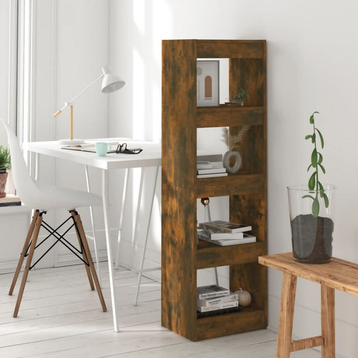Bibliotecă/Separator cameră, stejar fumuriu, 40x30x135 cm - WALTI WALTI