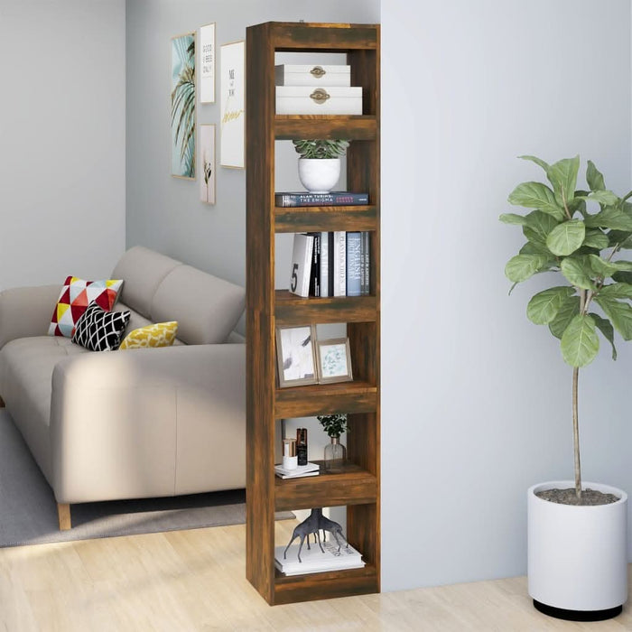 Bibliotecă/Separator cameră, stejar fumuriu, 40x30x198 cm - WALTI WALTI