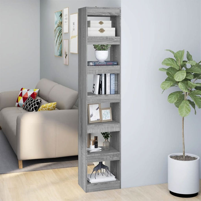 Bibliotecă/Separator cameră, sonoma gri, 40x30x198 cm - WALTI WALTI
