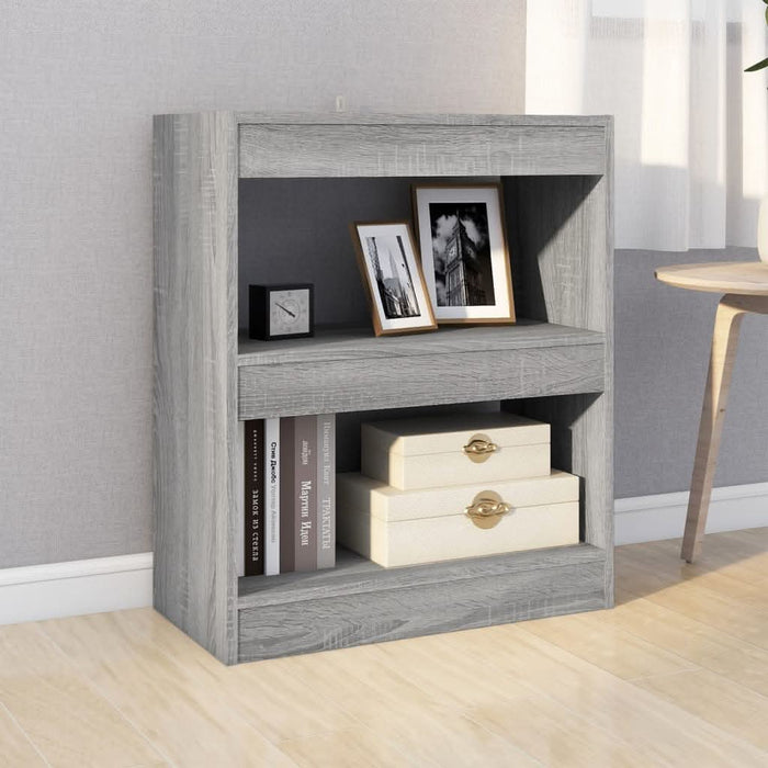 Bibliotecă/Separator cameră, gri sonoma, 60x30x72 cm, PAL - WALTI WALTI