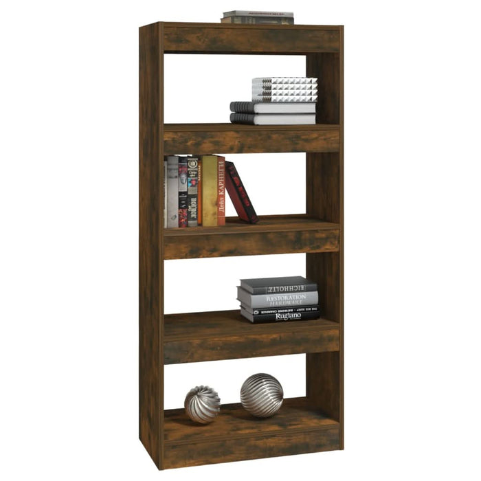 Bibliotecă/Separator stejar fumuriu 60x30x135 cm lemn prelucrat - WALTI WALTI