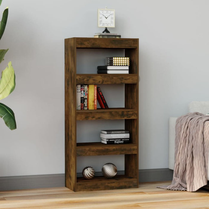 Bibliotecă/Separator stejar fumuriu 60x30x135 cm lemn prelucrat - WALTI WALTI