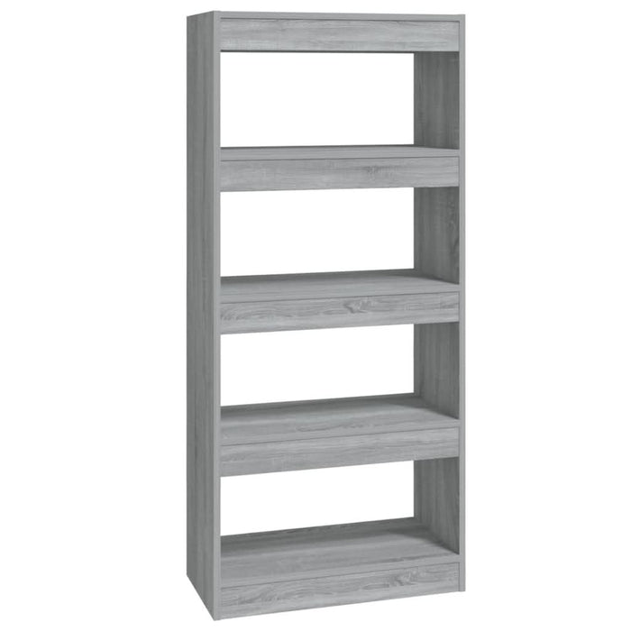 Bibliotecă/Separator, sonoma gri, 60x30x135 cm, lemn prelucrat - WALTI WALTI