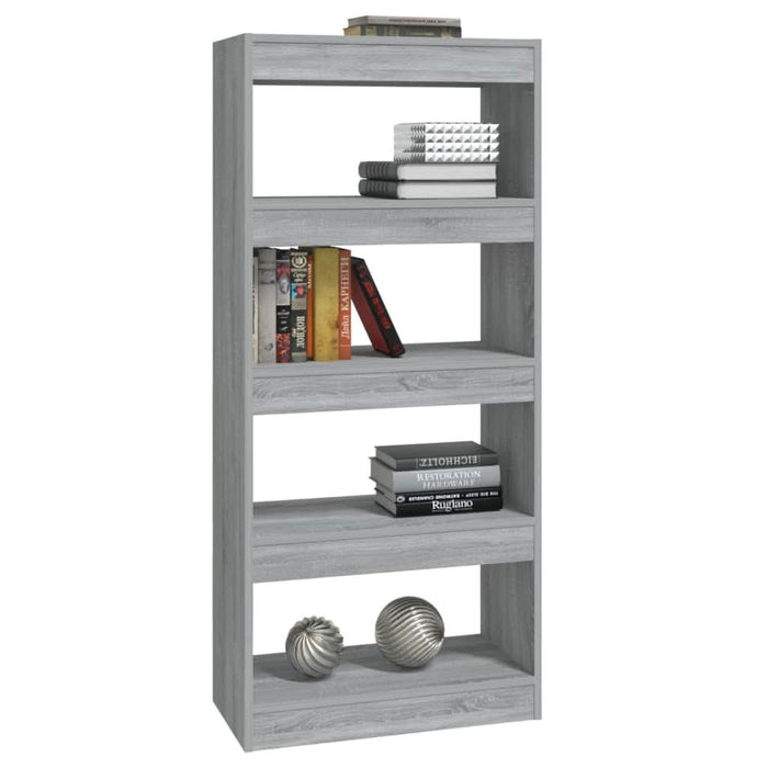 Bibliotecă/Separator, sonoma gri, 60x30x135 cm, lemn prelucrat - WALTI WALTI
