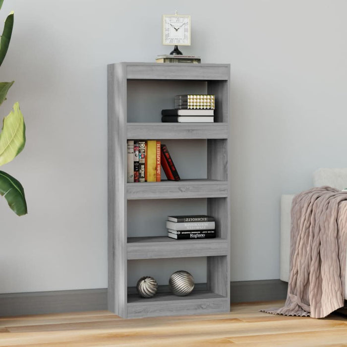 Bibliotecă/Separator, sonoma gri, 60x30x135 cm, lemn prelucrat - WALTI WALTI