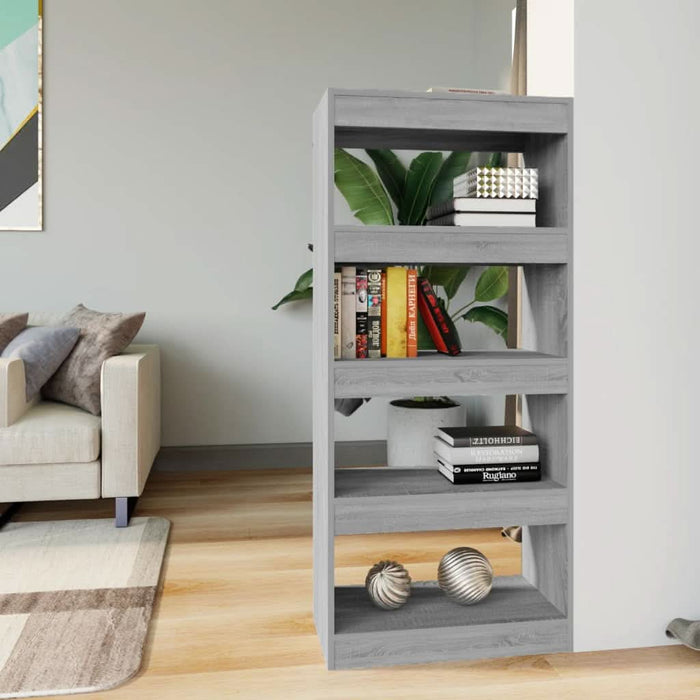 Bibliotecă/Separator, sonoma gri, 60x30x135 cm, lemn prelucrat - WALTI WALTI