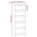 Bibliotecă/Separator cameră, stejar afumat, 60x30x166 cm, PAL - WALTI WALTI