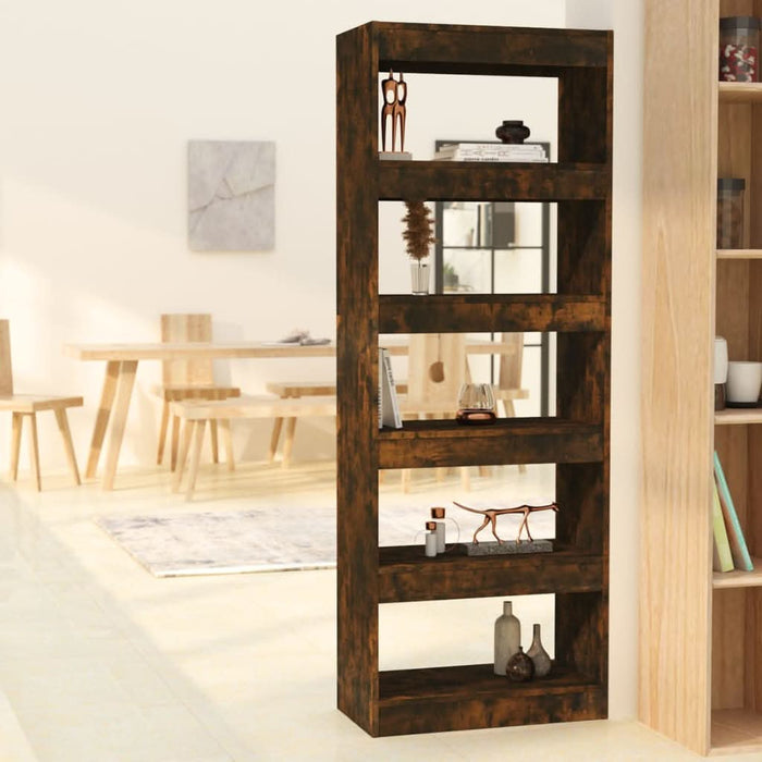 Bibliotecă/Separator cameră, stejar afumat, 60x30x166 cm, PAL - WALTI WALTI