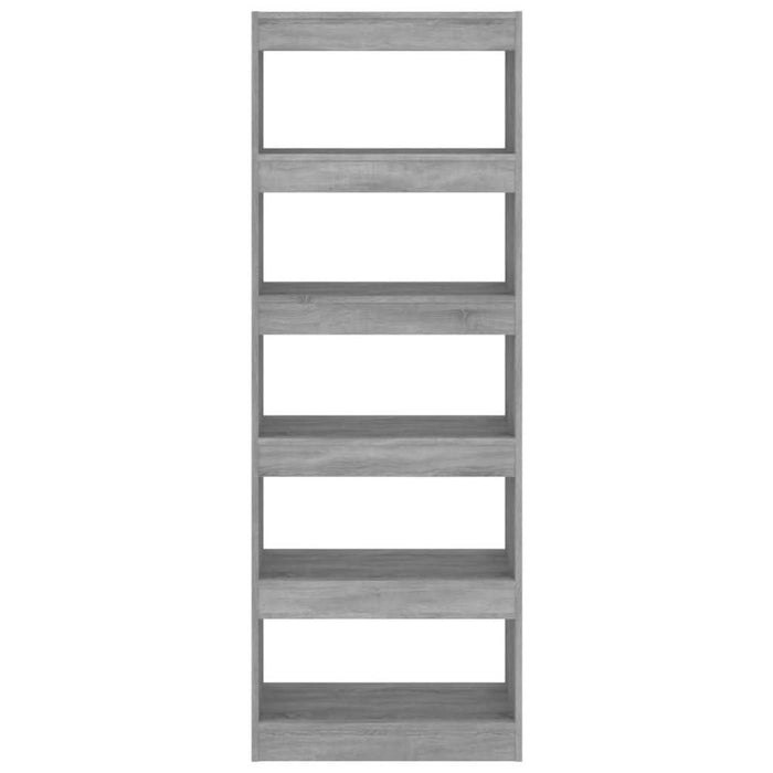 Bibliotecă/Separator cameră, gri sonoma, 60x30x166 cm, PAL - WALTI WALTI