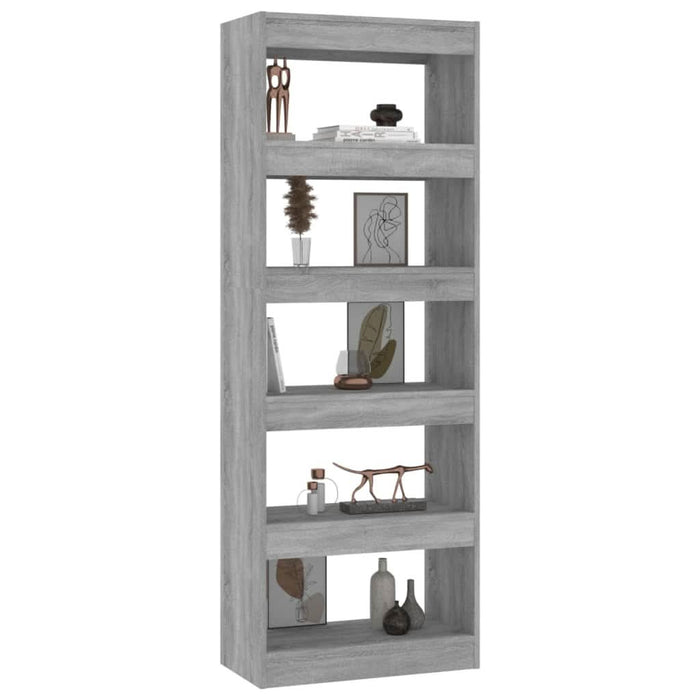 Bibliotecă/Separator cameră, gri sonoma, 60x30x166 cm, PAL - WALTI WALTI