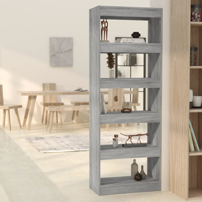 Bibliotecă/Separator cameră, gri sonoma, 60x30x166 cm, PAL - WALTI WALTI